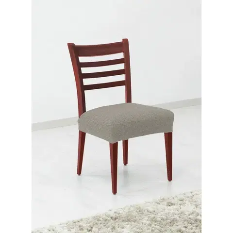 Židle Potah elastický na sedák židle, komplet 2 ks Denia, světle šedý