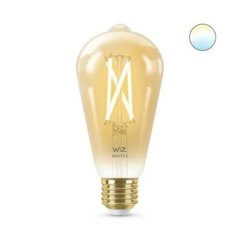 LED žárovky LED Žárovka WiZ Tunable White Filament Amber 8718699787233 E27 ST64 6,7-50W 640lm 2000-5000K, stmívatelná