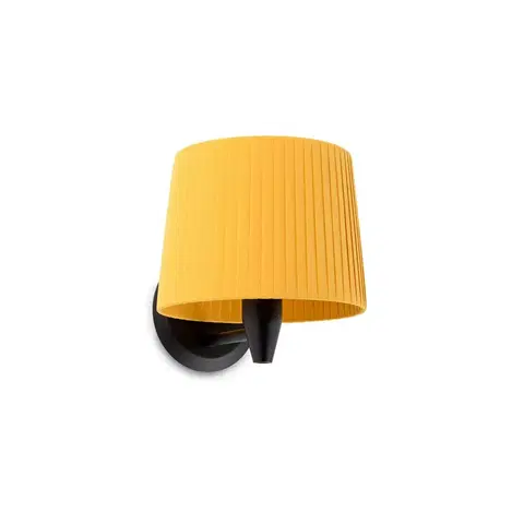 Nástěnná svítidla s látkovým stínítkem FARO SAMBA černá/skládaná žlutá nástěnná lampa