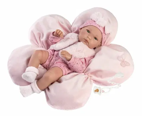 Hračky panenky LLORENS - 63592 NEW BORN DÍVKO- realistická panenka miminko s celovinylovým tělem - 35 cm