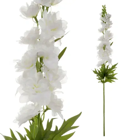 Květiny Umělá květina Ostrožka bílá, 70 x 8 cm