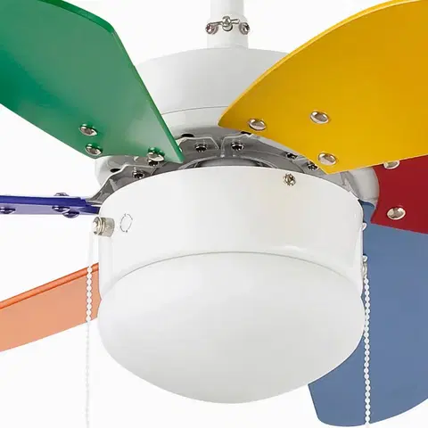 Stropní ventilátory se světlem FARO BARCELONA Stropní ventilátor Palao s osvětlením, multicolour