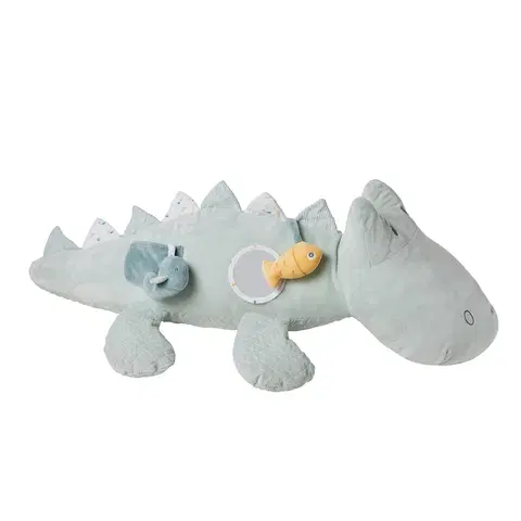 Hračky NATTOU - Hračka plyšová s 12 aktivitami krokodýl Romeo 90x25 cm Romeo, Jules & Sally