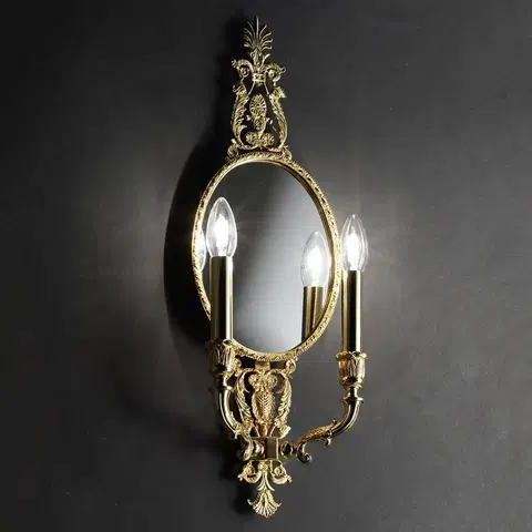 Nástěnná svítidla Masiero Majesta - nástěnné světlo se zrcadlem, 2 zdroje