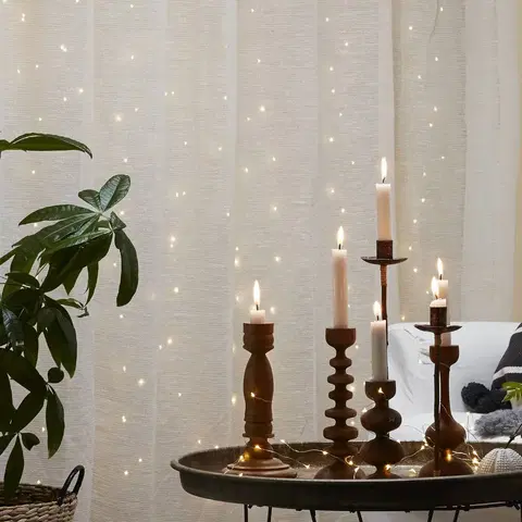 Vánoční světelné závěsy STAR TRADING LED světelný závěs Dew Drop, výška 100 cm