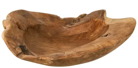 Mísy a misky Servírovací mísa v přírodním tvaru z teakového dřeva Igor - 57*52*10 cm J-Line by Jolipa 10883