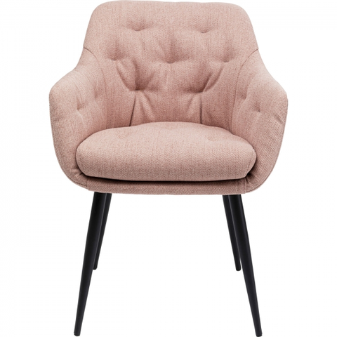 Jídelní židle KARE Design Růžová jídelní židle s područkami Elaine