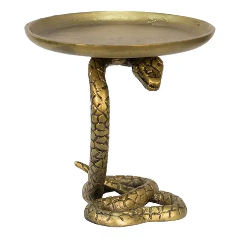 Mísy a misky Bronzová antik dekorační mísa s hadem Snake Bronze - Ø 21*24 cm Clayre & Eef 6AL0062