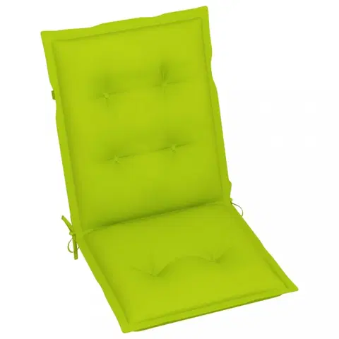 Sedáky Podušky na zahradní židle 6 ks Dekorhome Světle zelená