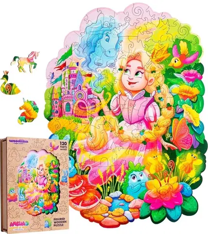 Hračky puzzle PUZZLER - Dřevěné barevné puzzle - Amelia Princess of Magic