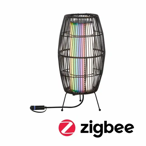 Osvětlení terasy a balkónu PAULMANN Plug & Shine LED světelný objekt Smart Home Zigbee Basket IP44 RGBW 3,2W černá 947.54