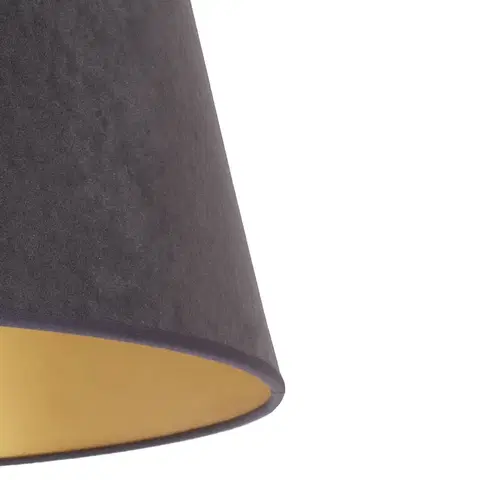 Stínidlo na lampu Duolla Stínidlo na lampu Cone výška 22,5 cm, grafit/zlatá