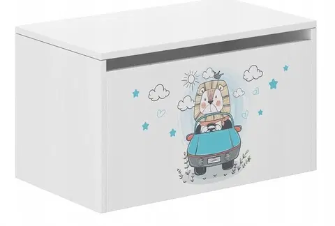 Truhly a komody Dětský úložný box s nádherným lvíčkem 40x40x69 cm
