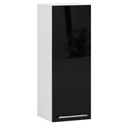 Kuchyňské dolní skříňky Ak furniture Závěsná kuchyňská skříňka Olivie W 30 cm černo-bílá