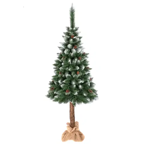 Vánoční stromky Vánoční stromeček na kmínku se šiškami a ozdobami 220 cm