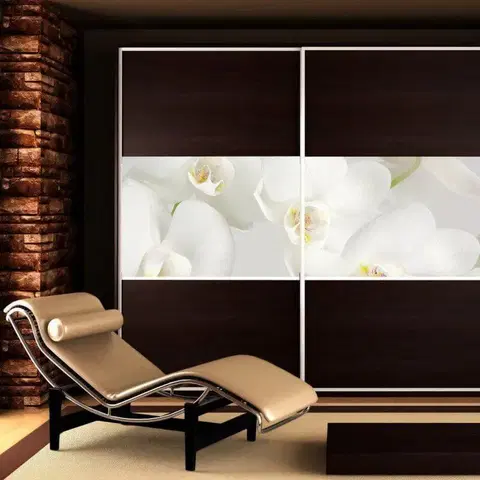 Tapety na nábytek Nálepky na skříň - BÍLÁ orchidej