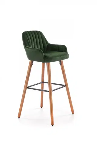 Barové židle HALMAR Barová židle Naty tmavě zelená