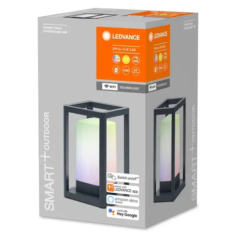 SmartHome venkovní dekorativní svítidla LEDVANCE SMART+ LEDVANCE SMART+ WiFi Outdoor Tableframe Powerbank
