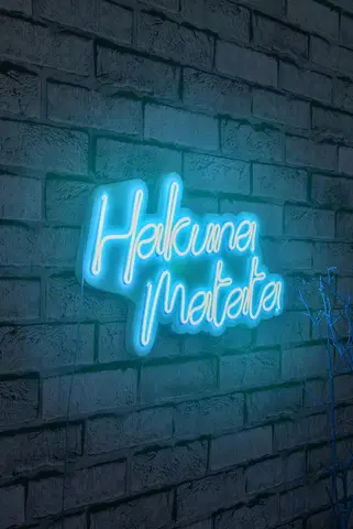 Nástěnné dekorace Dekorativní LED osvětlení HAKUNA MATATA modrá