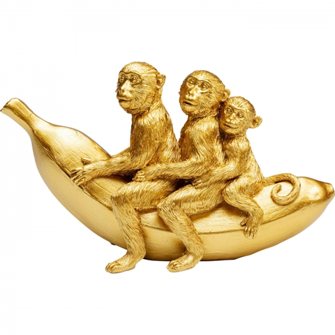 Sošky exotických zvířat KARE Design Soška Opice Jízda na banánu 12cm