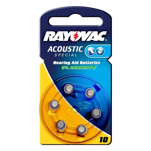 Knoflíkové baterie Varta Rayovac 10 Acoustic 1,4V 105m/Ah knoflíková buňka