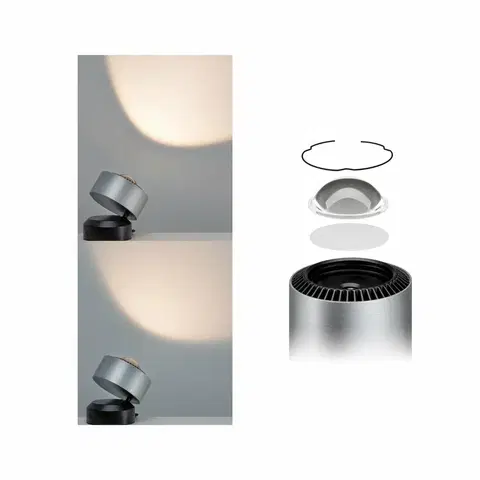LED stolní lampy PAULMANN LED stolní lampa Aldan 3,5W černá/hliník kartáčovaný stmívatelné 797.18 P 79718