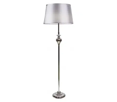 Lampy  Stojací lampa PRIMA 1xE27/60W/230V stříbrná/lesklý chrom 