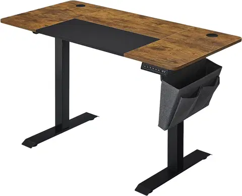 Psací stoly SONGMICS Psací stůl Vasagle Foral elektricky nastavitelný 140 cm hnědý