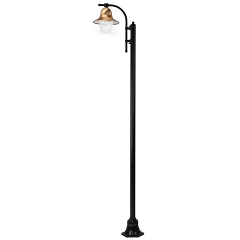 Pouliční osvětlení K.S. Verlichting 1-světelné sloupkové svítidlo Toscane 240 cm, černé