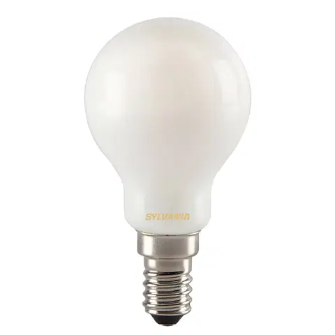 LED žárovky Sylvania Kapková LED žárovka E14 ToLEDo RT Ball 4,5W 827 satin