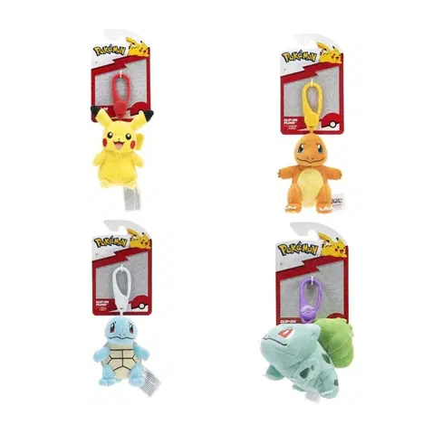 Hračky ORBICO - Pokémon - Plyš Clip (Clip-On Plush Assortment), Mix Produktů