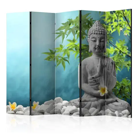 Paravány Paraván Meditating Buddha Dekorhome 225x172 cm (5-dílný)