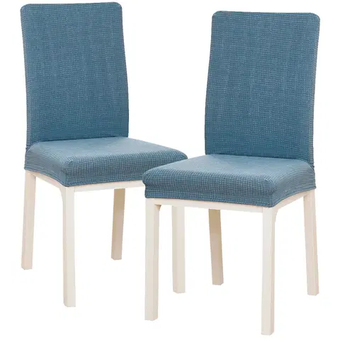 Doplňky do ložnice 4Home Napínací potah na židli Magic clean modrá, 45 - 50 cm, sada 2 ks