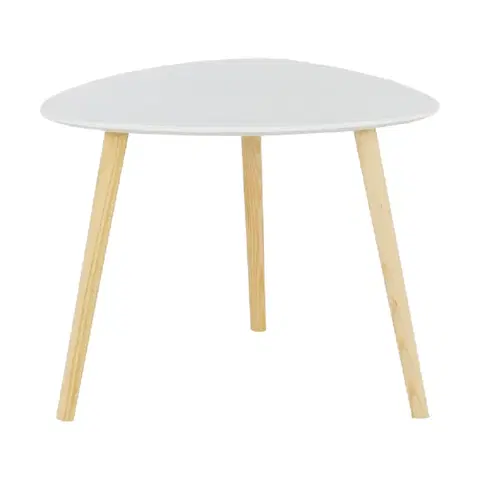 Konferenční stolky Příruční stolek Tavas, bílá, 48 x 48 x 40 cm