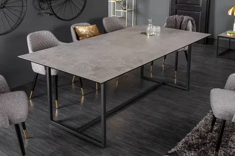 Jídelní stoly LuxD Keramický jídelní stůl Kody 200 cm betonový vzor