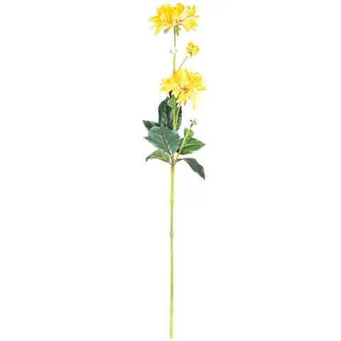 Květiny Umělá jiřina, v. 75 cm, žlutá