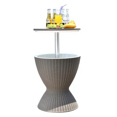 Konferenční stolky Zahradní chladicí stolek Fabir, šedá