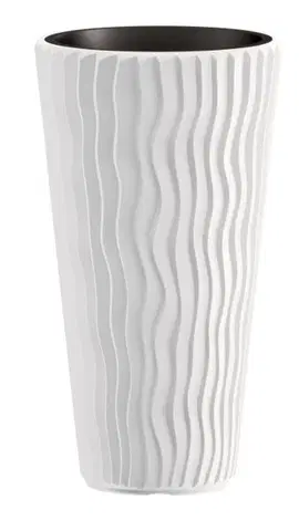 Květináče a truhlíky Prosperplast Květináč Long Sandy bílý, varianta 29,7 cm