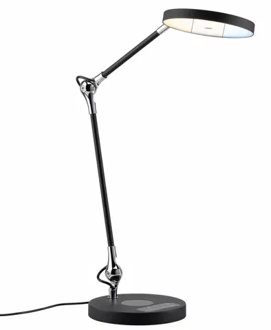 Stolní lampy do kanceláře PAULMANN LED stolní lampa na psací stůl Numis CCT 11W černá