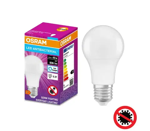 LED osvětlení Osram LED Antibakteriální žárovka A60 E27/8,5W/230V 6500K - Osram 