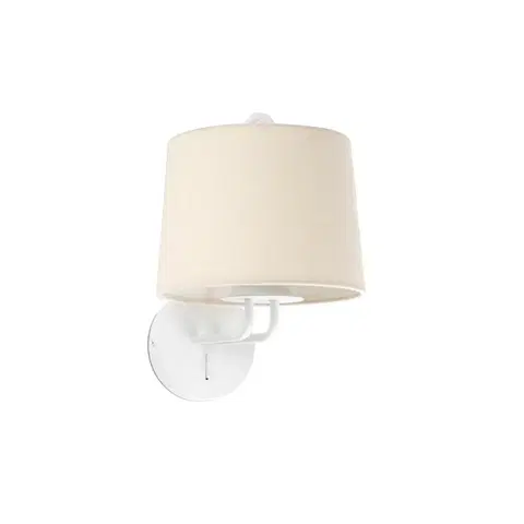 Nástěnná svítidla s látkovým stínítkem FARO MONTREAL nástěnná lampa, bílá/béžová