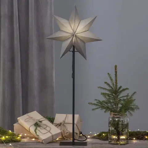 Vánoční světelná hvězda STAR TRADING Stojící hvězda Ozen 85 cm
