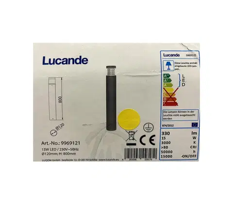 LED osvětlení Lucande Lucande - LED Venkovní lampa JAXON LED/15W/230V IP54 