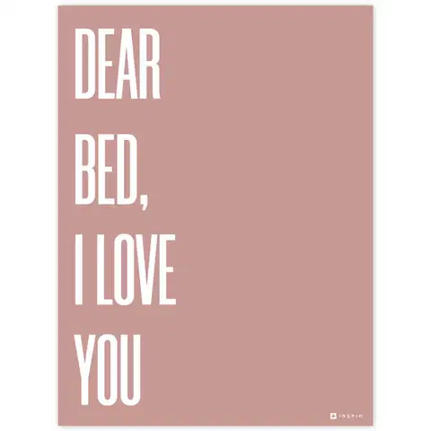 Obrazy s textem Obraz do ložnice - Dear bed