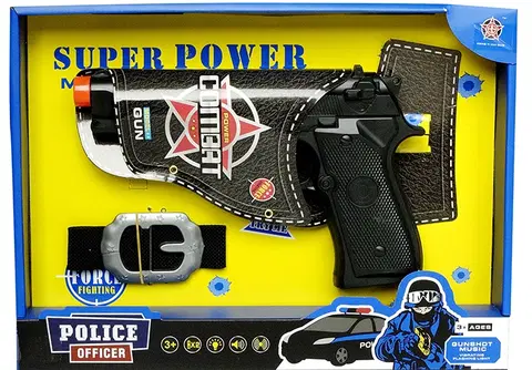 Hračky - zbraně MAC TOYS - Policejní pistole s opaskem