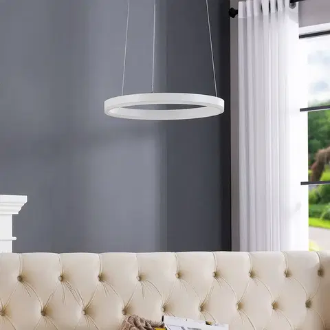 Závěsná světla Arcchio Závěsné svítidlo Arcchio Albiona LED, bílé, 40 cm
