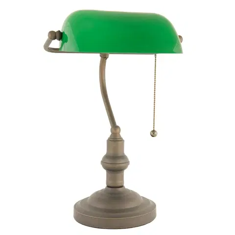 Lampy Zelená bankovní Tiffany lampa - Ø 27*40 cm E27 / Max 60W Clayre & Eef 5LL-5125