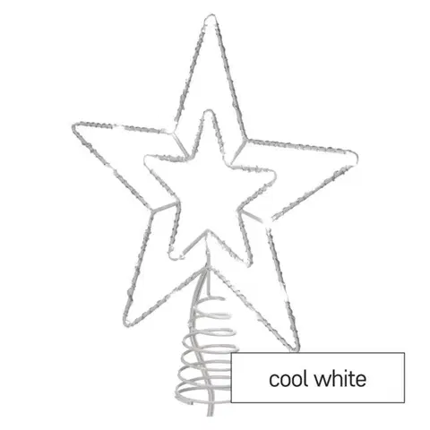 Interiérové dekorace EMOS Standard LED spojovací vánoční hvězda, 28,5 cm, venkovní i vnitřní, studená bílá D1ZC01