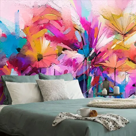Samolepící tapety Samolepící tapeta abstraktní barevné květiny