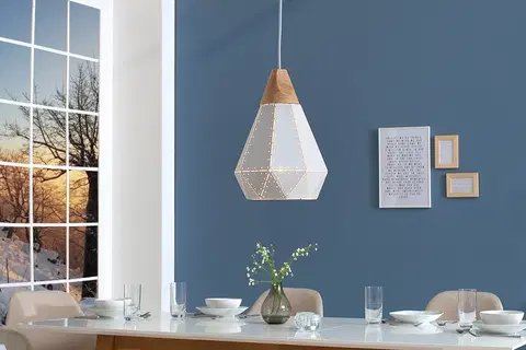 Luxusní designové závěsné lampy Estila Designová závěsná lampa Scandinavia bílá